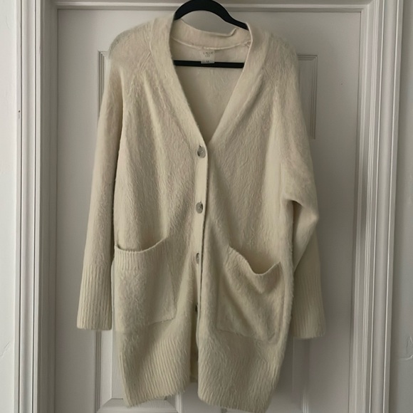 CALIA by Carrie Underwood Sweaters - Calia By Carrie Underwood Cream Fuzzy Oversized Cardigan